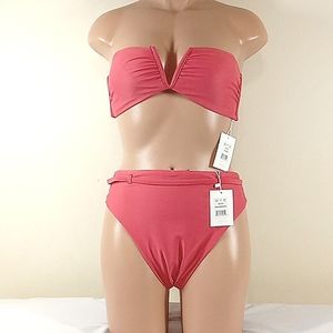 NEW Andie Bathing Suit Medium 2 Two Pieces  Swimwear Bikini Set Top Bottom